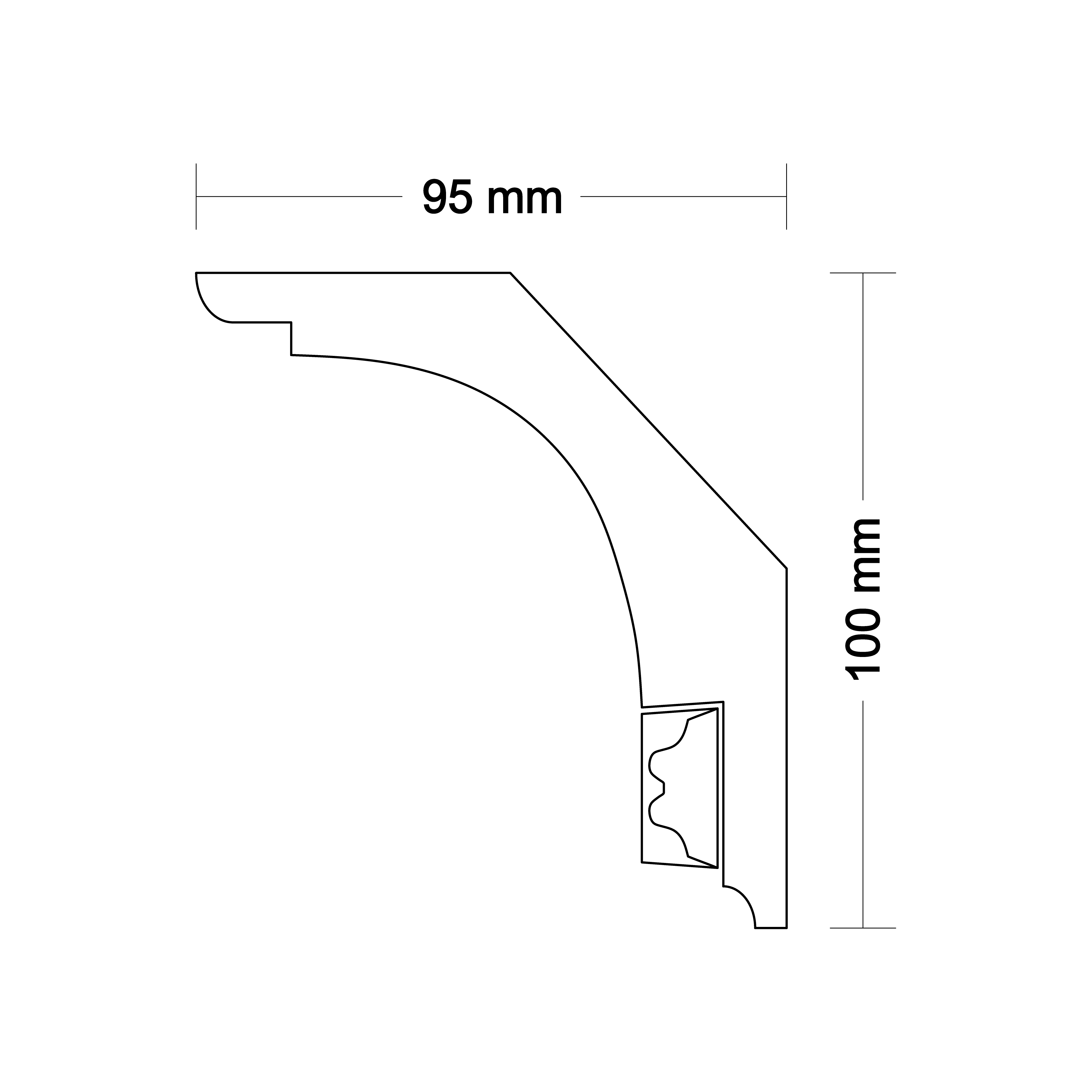 Ceiling cornice LA152