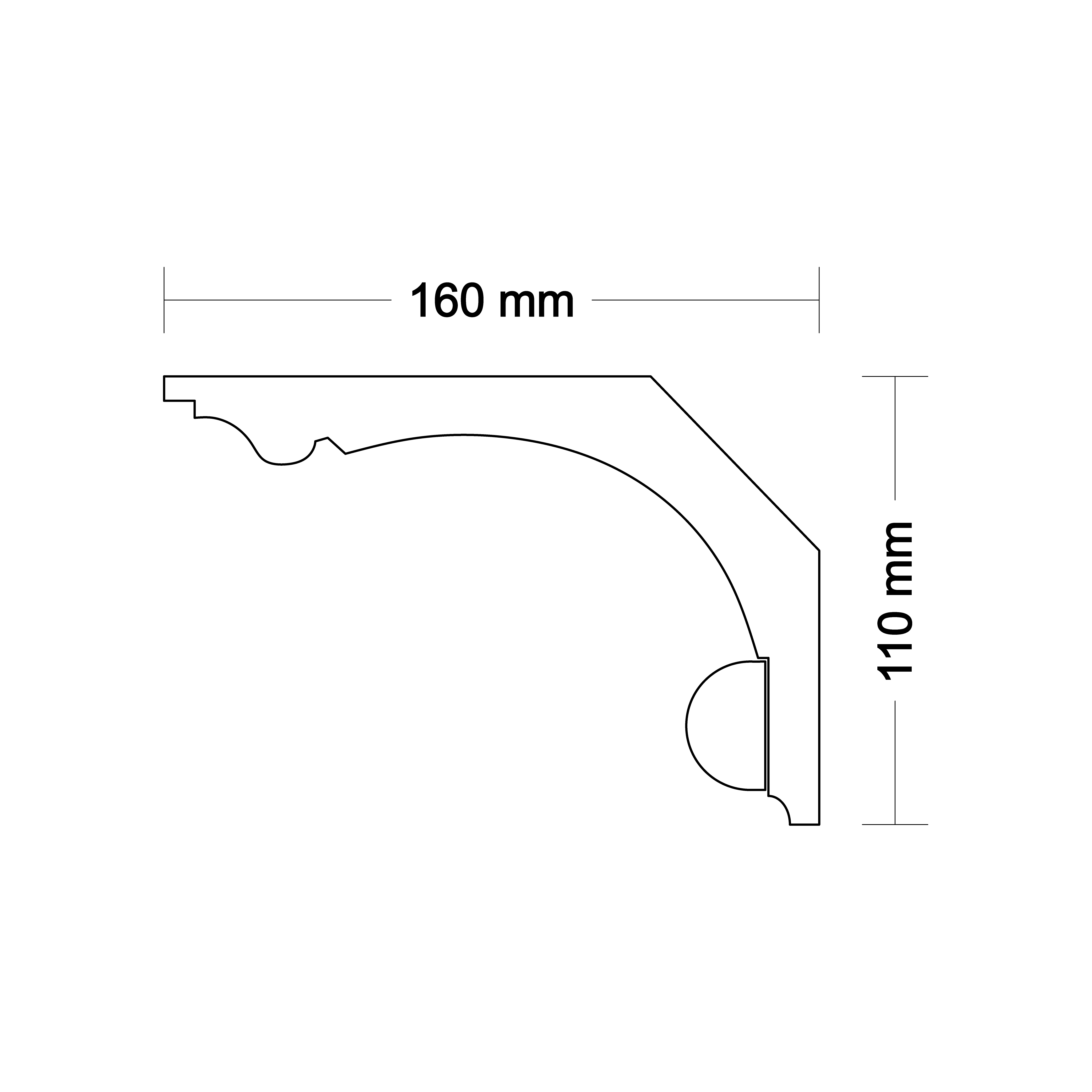 Ceiling cornice LA155
