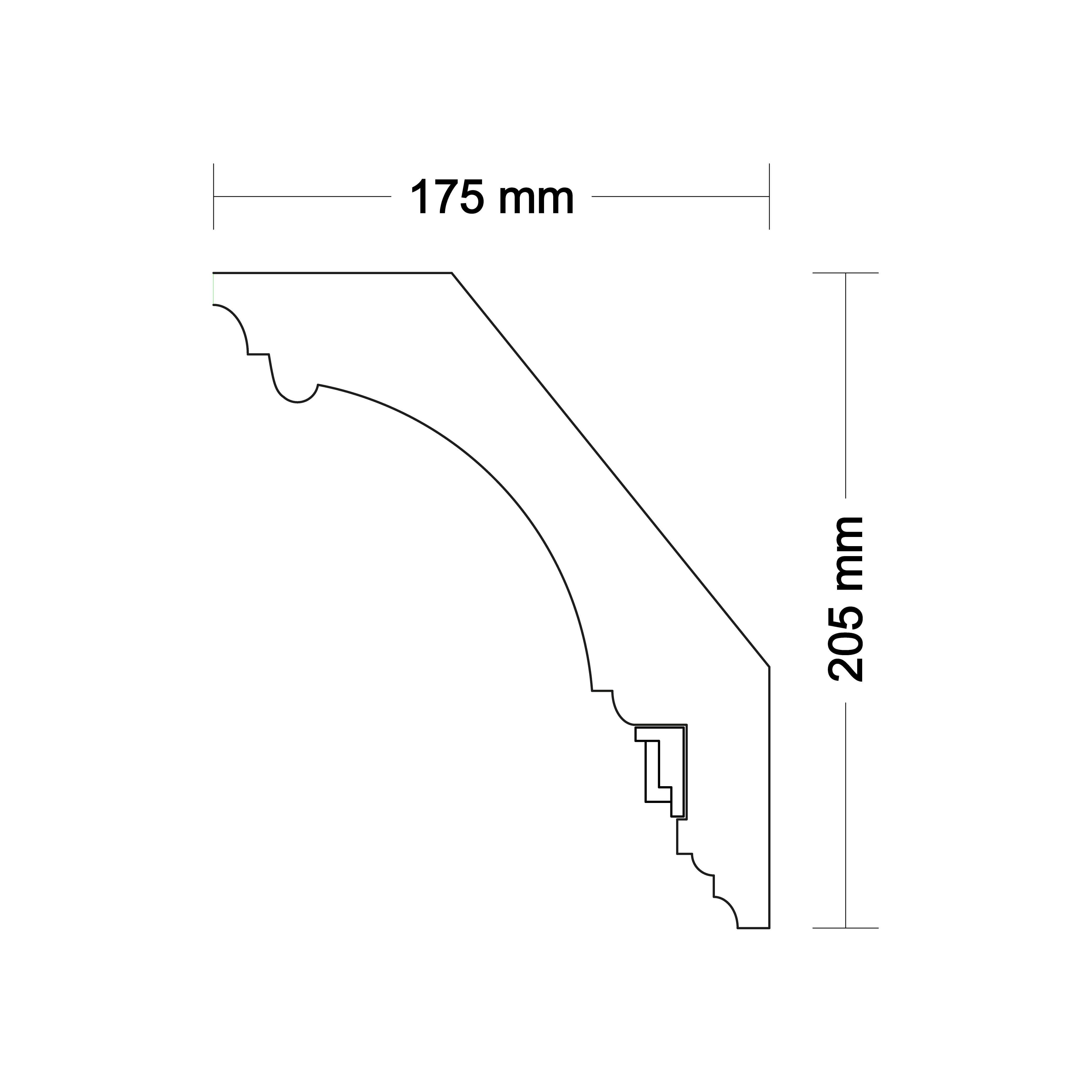 Ceiling cornice LA212