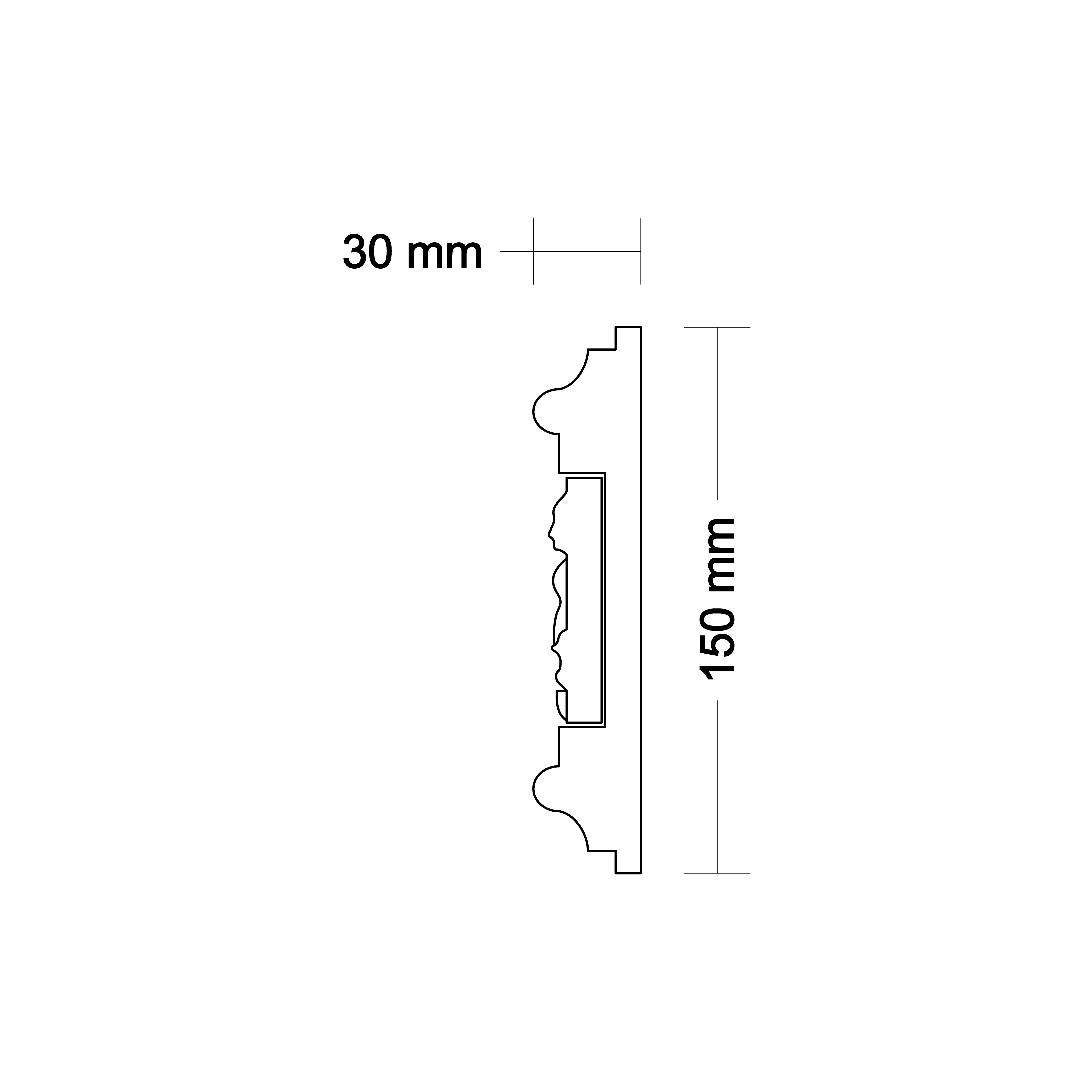 Cornice for walls SA331 | DECORATUS