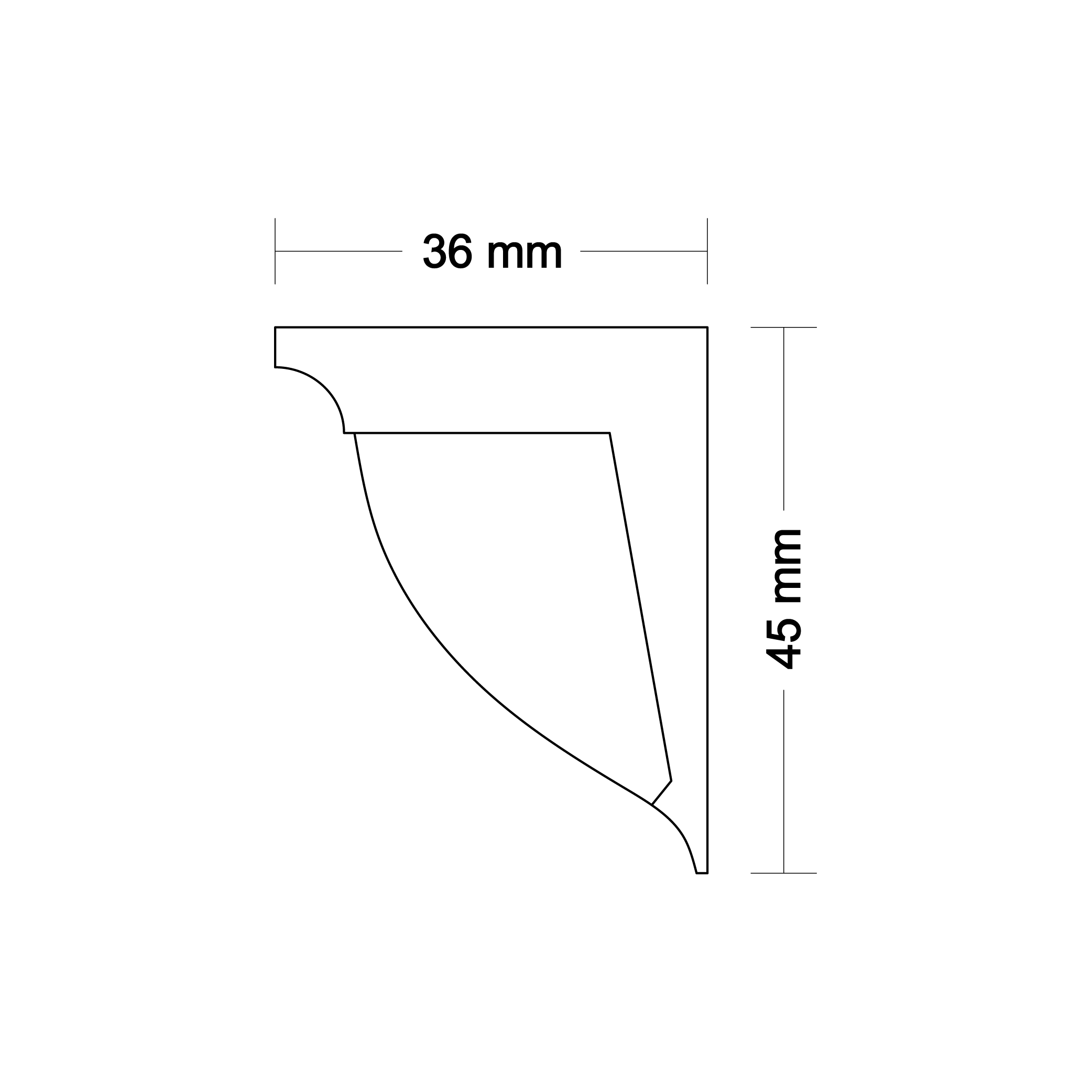 Ornamental molding DA33