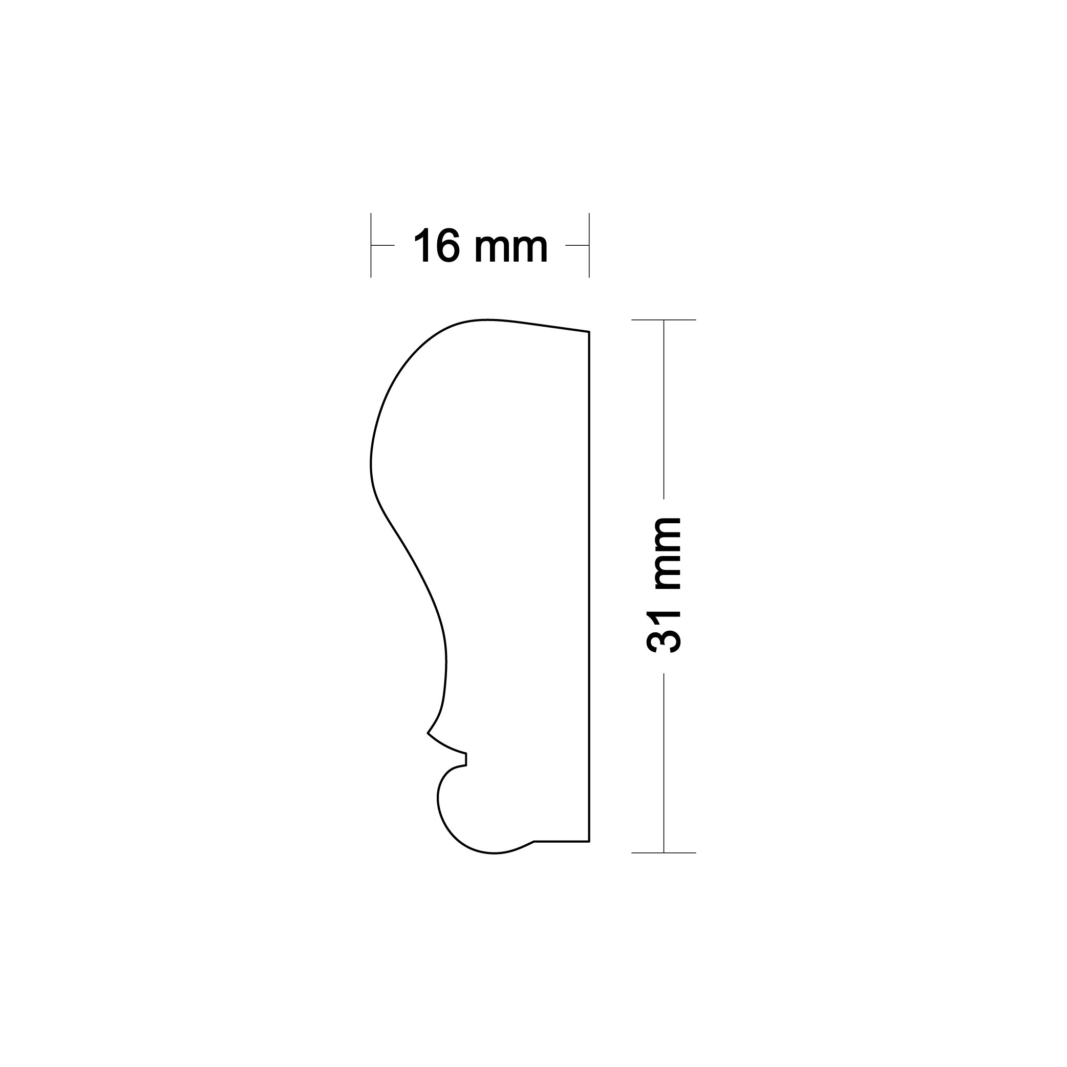 Ornamental molding DA38