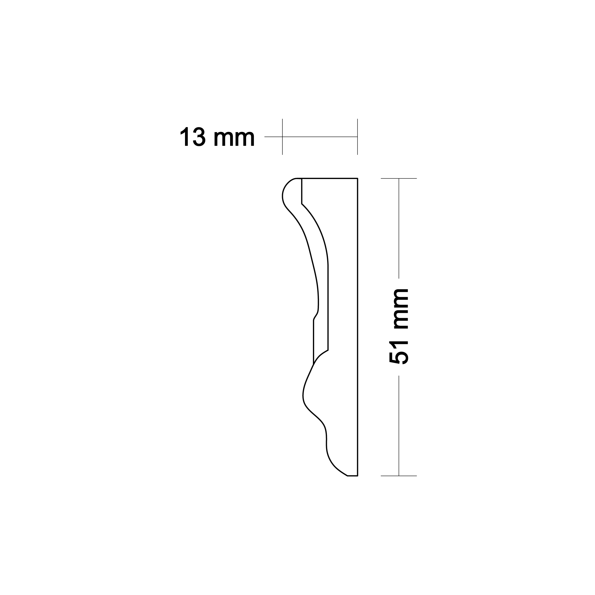 Ornamental molding DA54