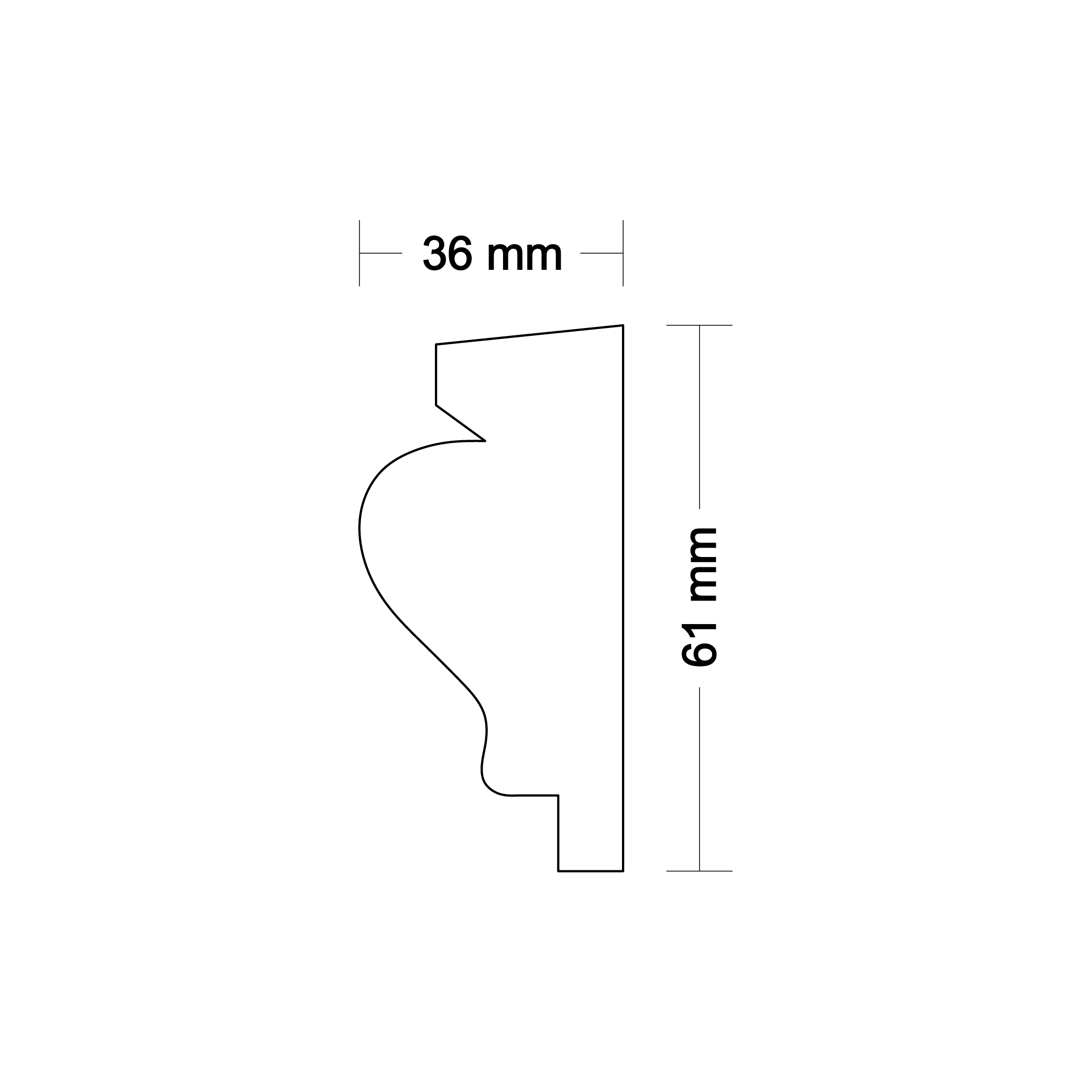 Ornamental molding DA56